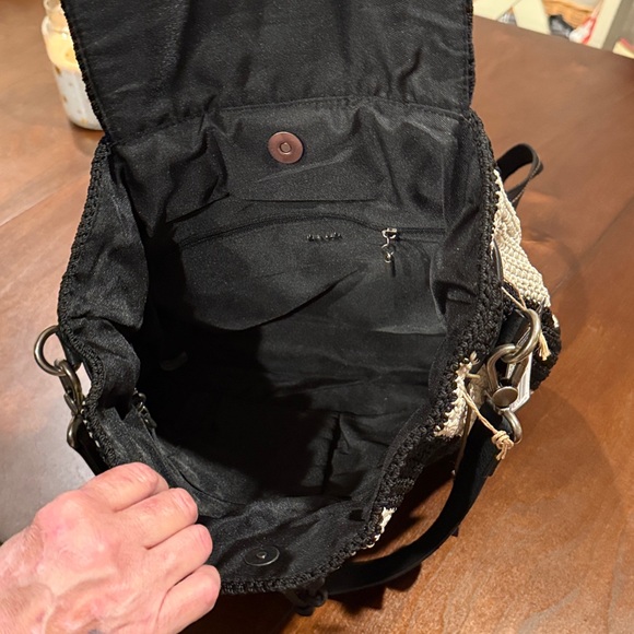 THE SAK Chic Black and White Striped Backpack - Picture 9 of 10